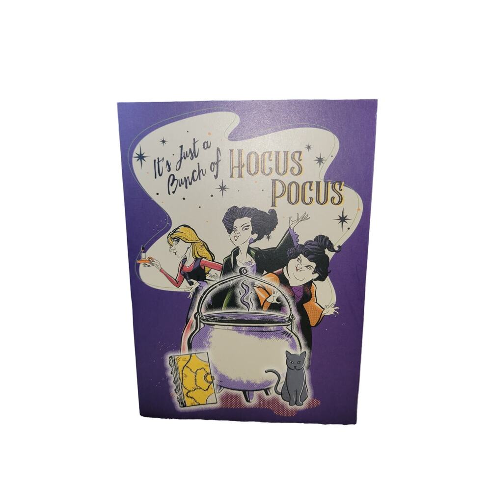 NEW Disney Hocus Pocus Just a Bunch of Hocus Pocus Halloween Plaque 7" x 5"